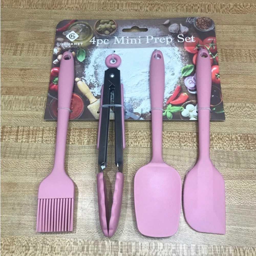Mini Pink Utensils Set 4pc